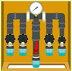 Блок автоматического распределения воды